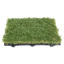 Floor Tile Interlocking Artificial Grass Turf for Garden Green Lawn Carpet